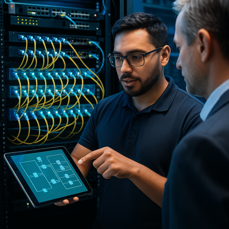 Instalación de fibra óptica para empresas: diseño de backbone y enlaces